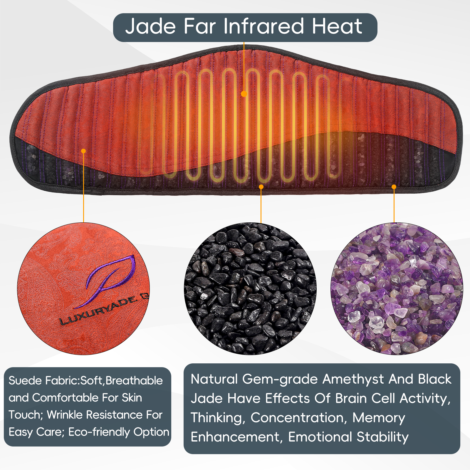 Luxuryade Gems 3-in-1 Bio-Infrared Heating Belt | 3-64Hz Bio PEMF Healing