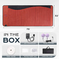 D190-Max-32x75'' Amethyst™ Mat: Professional Crystal Healing with Natural Jade & 3-64Hz Bio PEMF